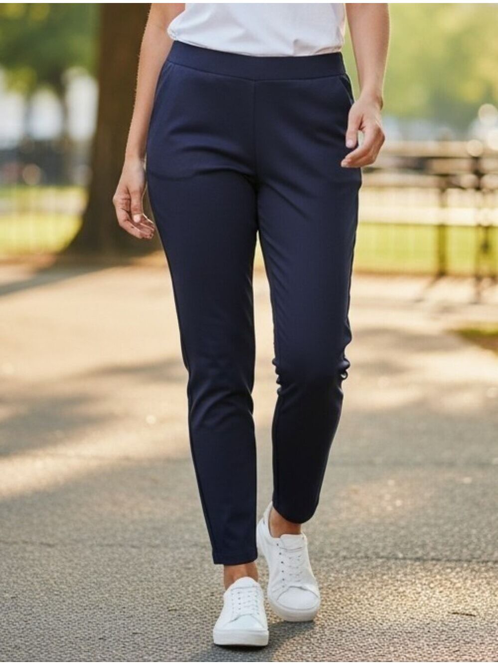 Michael Kors Navy Purple Ponte Skinny Pants